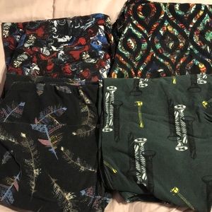Bundle of 4 TC LuLaRoe leggings- used